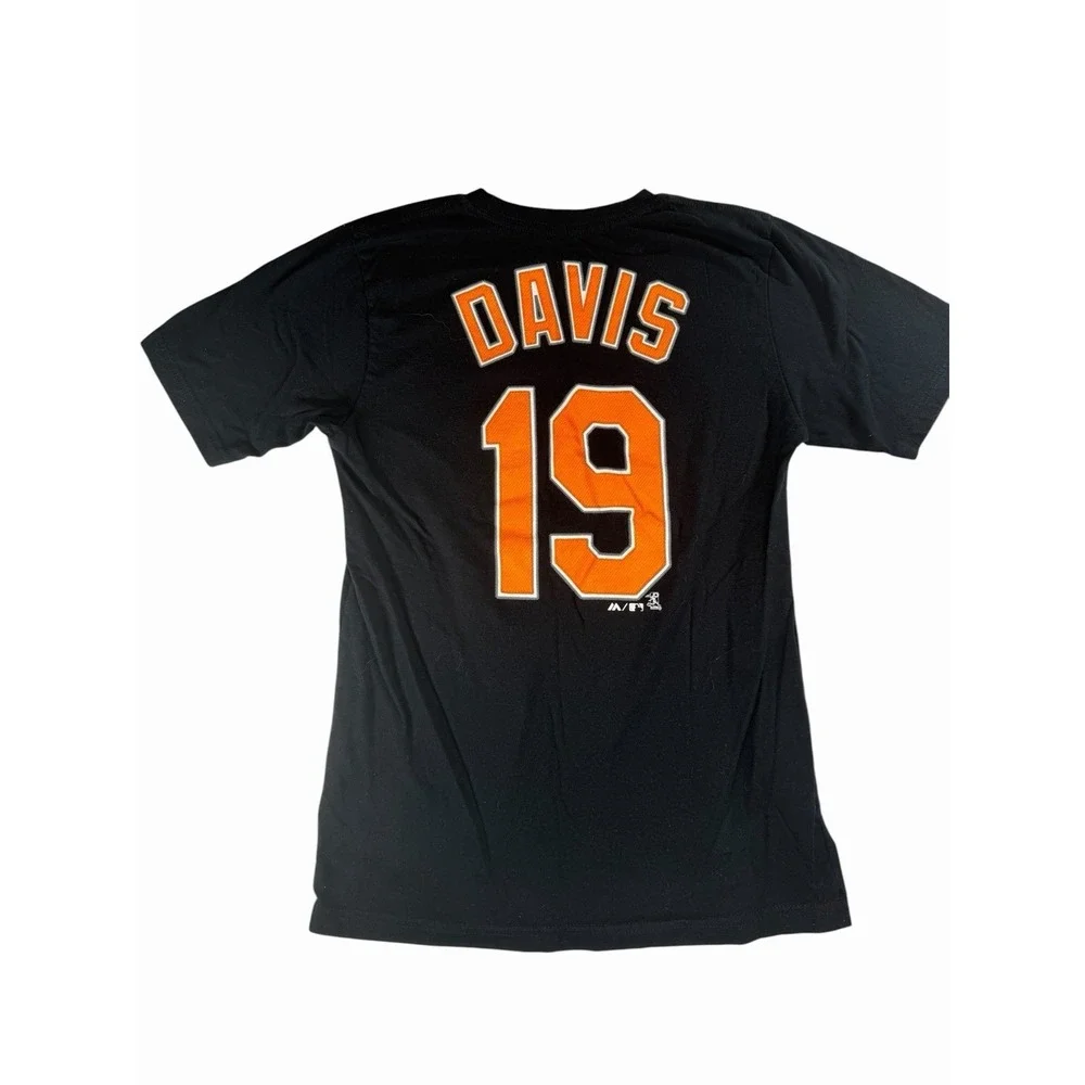Davis #19 Kids XL  Majestic Baltimore Orioles Black T-Shirt
